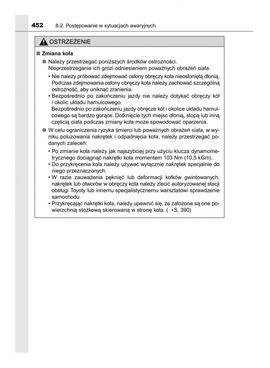 Toyota Yaris III 3 owners manual instrukcja obslugi / page 452