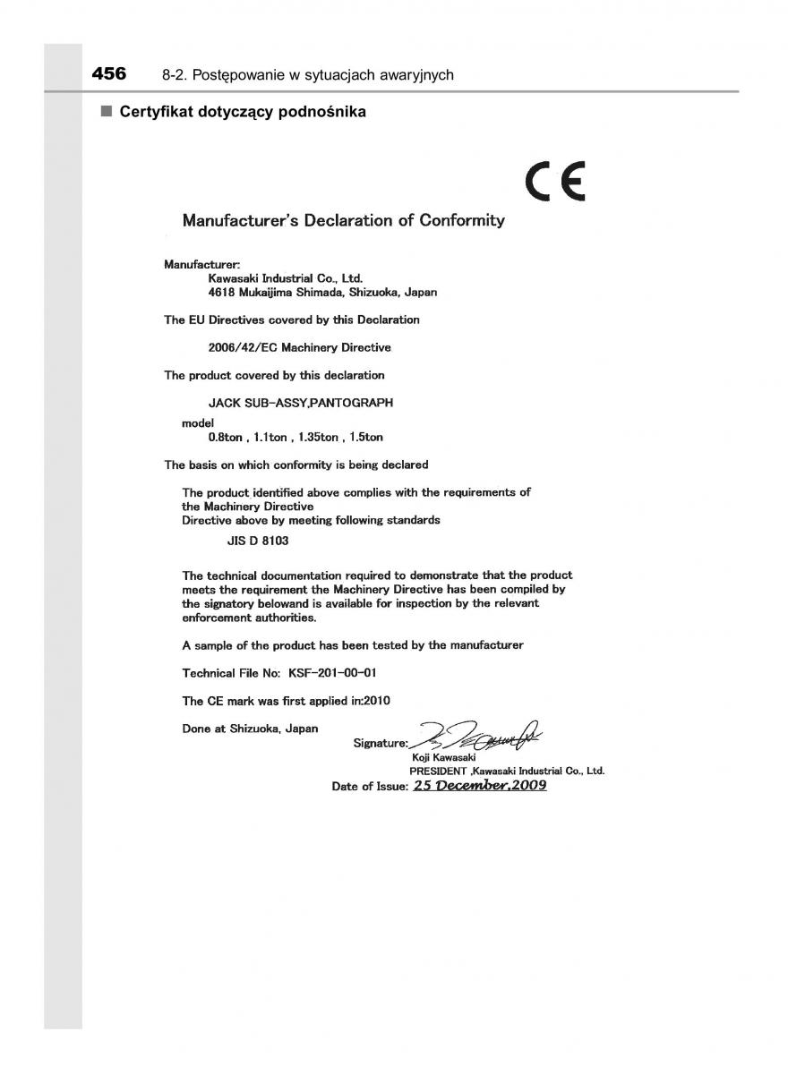 Toyota Yaris III 3 owners manual instrukcja obslugi / page 456