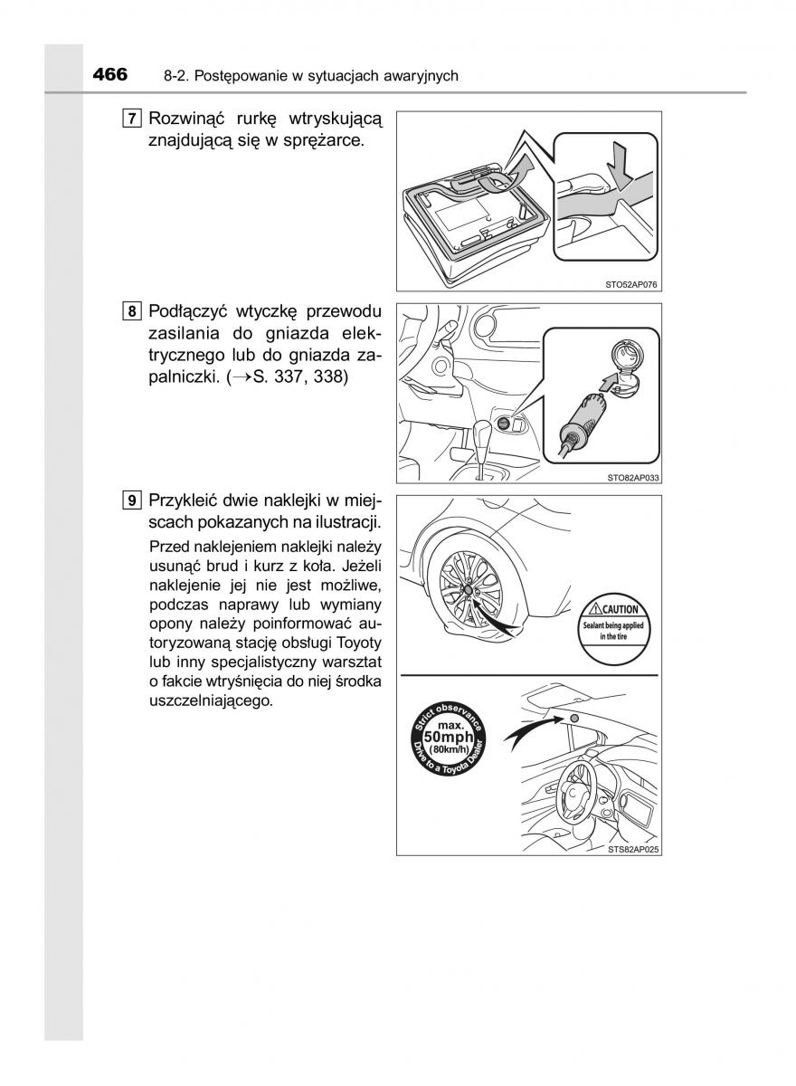 Toyota Yaris III 3 owners manual instrukcja obslugi / page 466