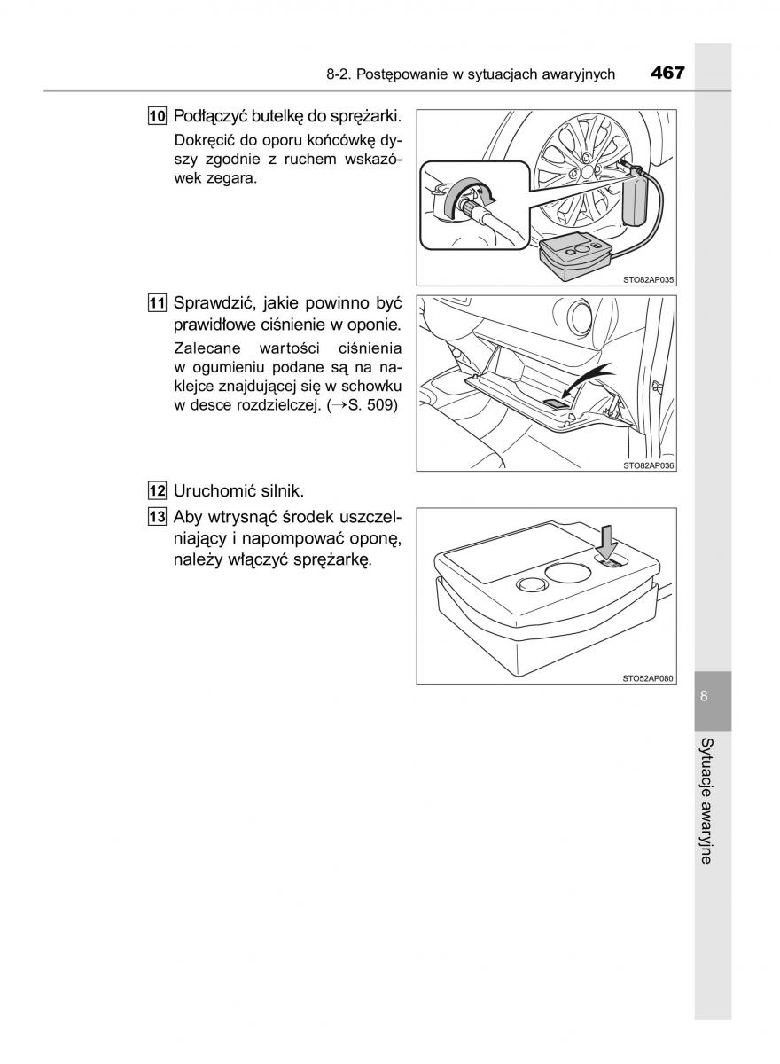 Toyota Yaris III 3 owners manual instrukcja obslugi / page 467