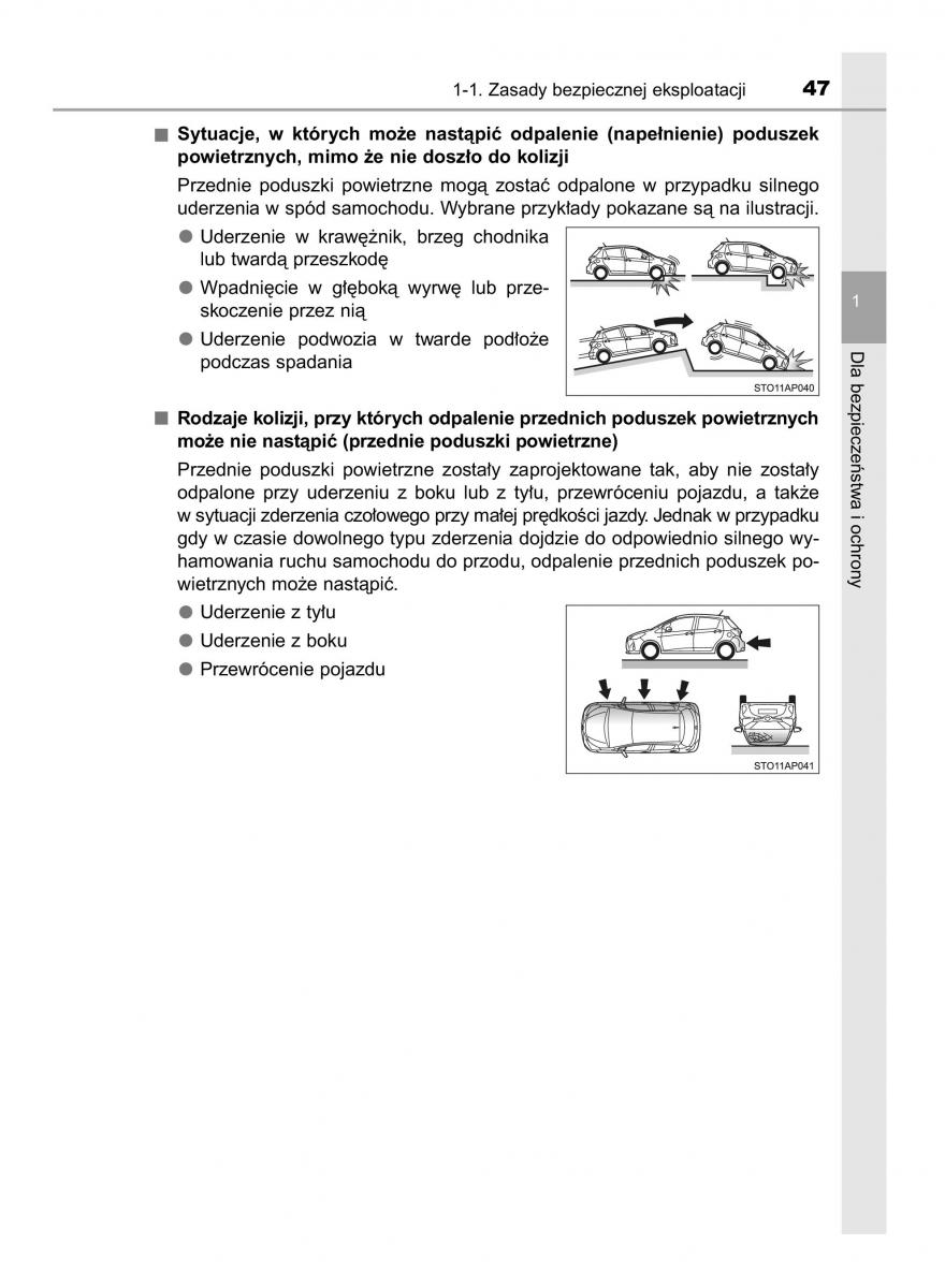 Toyota Yaris III 3 owners manual instrukcja obslugi / page 47