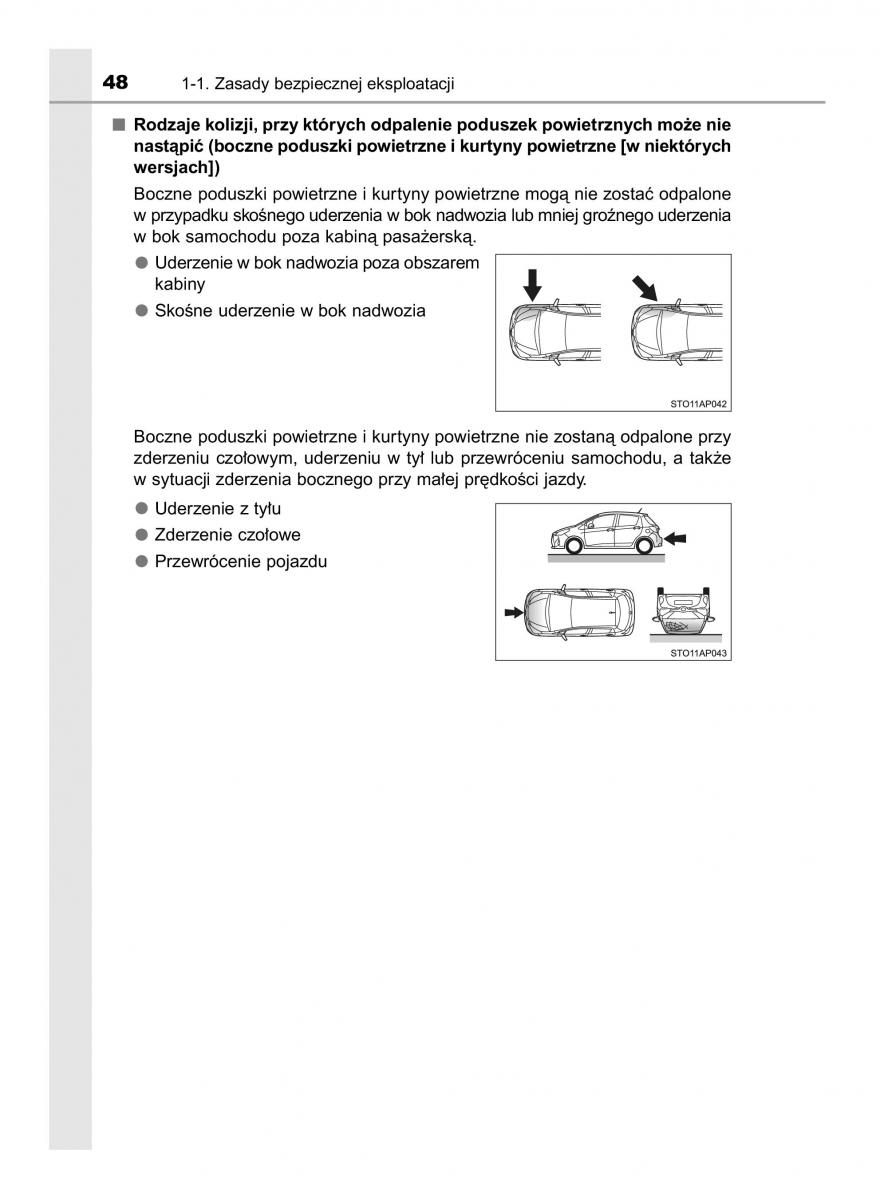 Toyota Yaris III 3 owners manual instrukcja obslugi / page 48