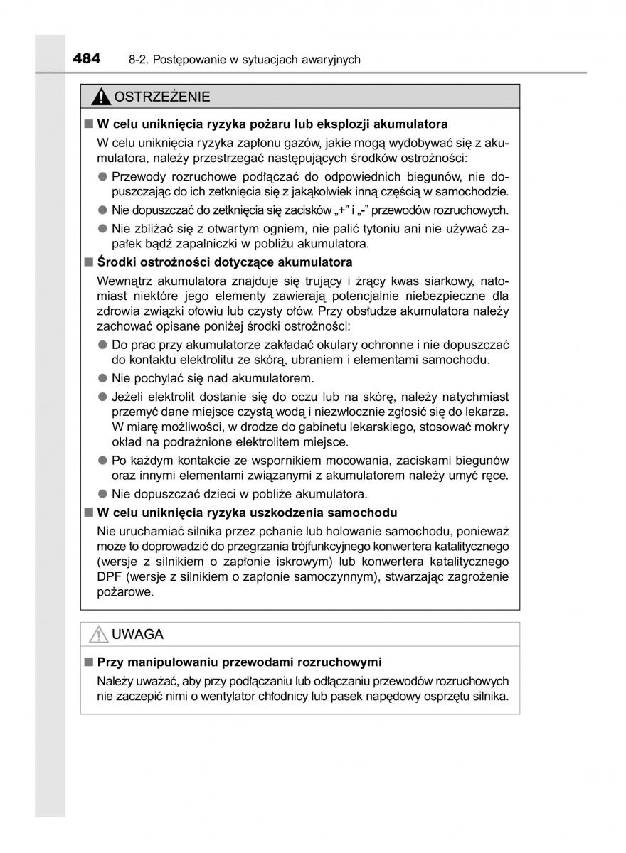 Toyota Yaris III 3 owners manual instrukcja obslugi / page 484