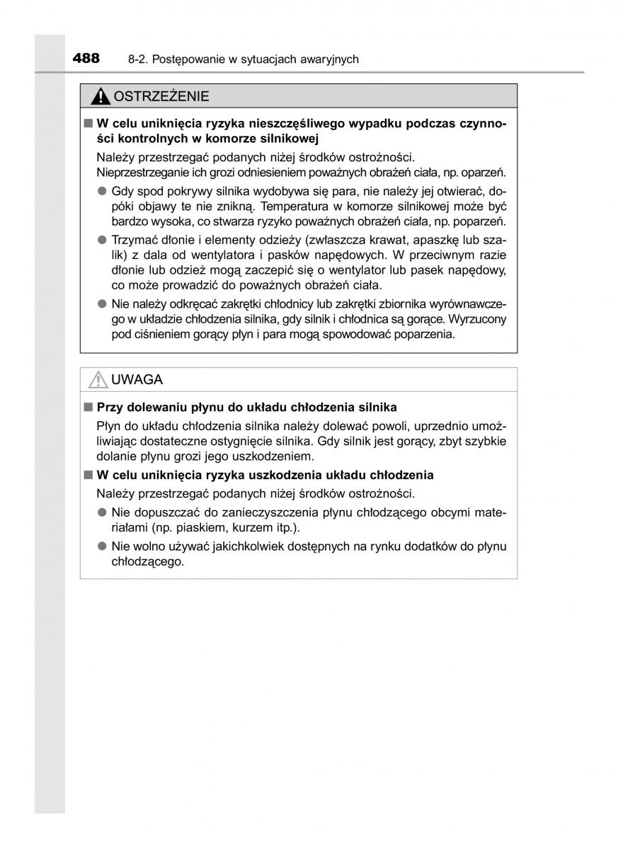 Toyota Yaris III 3 owners manual instrukcja obslugi / page 488