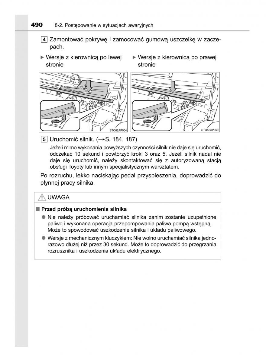 Toyota Yaris III 3 owners manual instrukcja obslugi / page 490