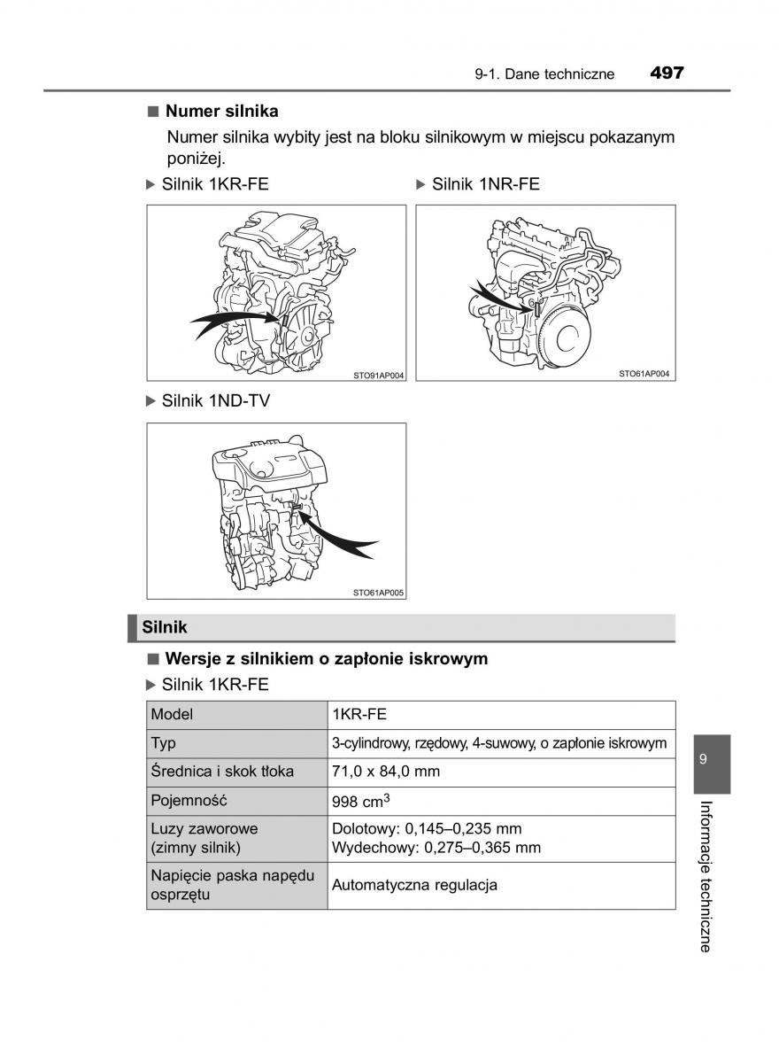 Toyota Yaris III 3 owners manual instrukcja obslugi / page 497