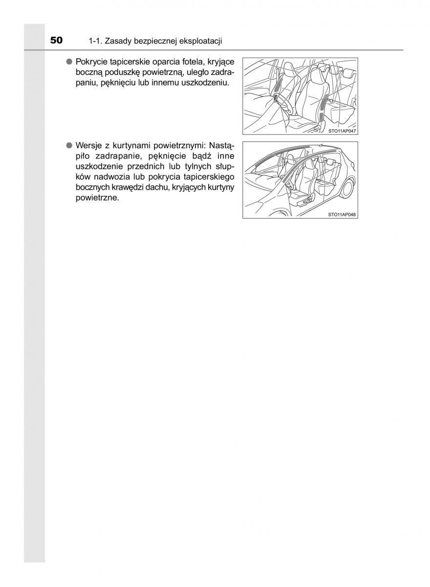 Toyota Yaris III 3 owners manual instrukcja obslugi / page 50