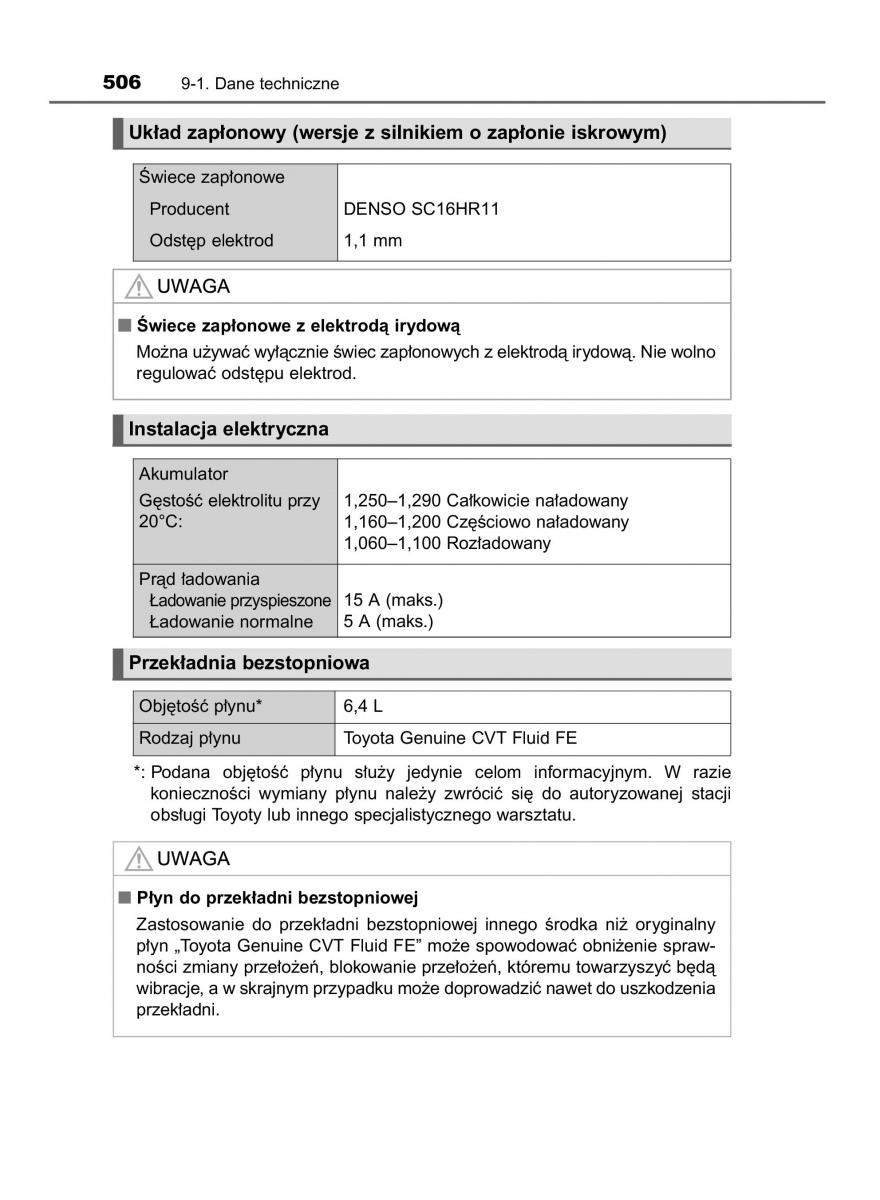 Toyota Yaris III 3 owners manual instrukcja obslugi / page 506