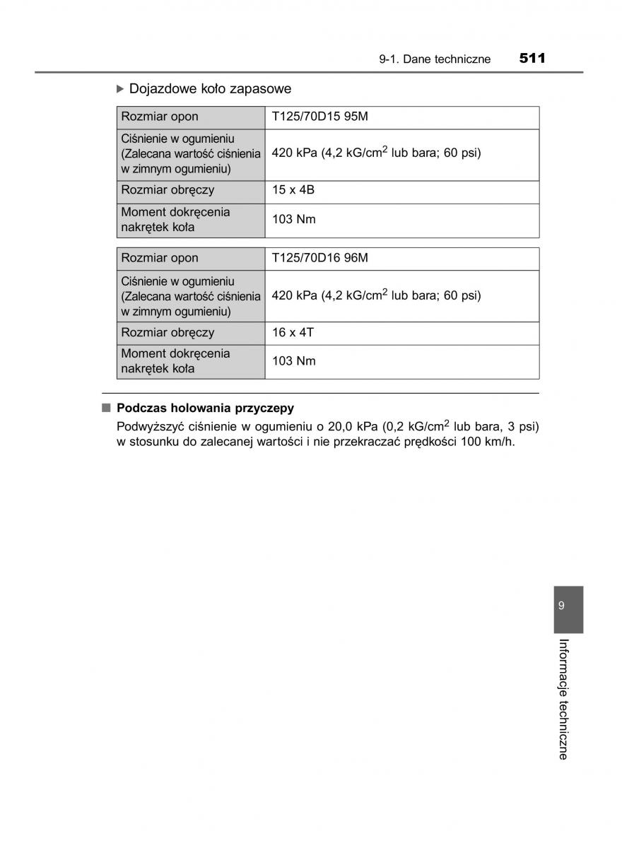 Toyota Yaris III 3 owners manual instrukcja obslugi / page 511