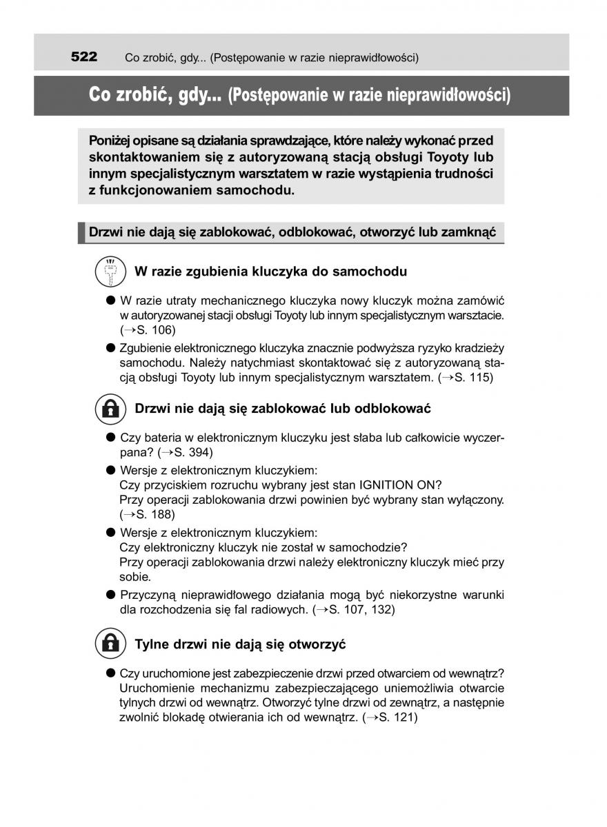 Toyota Yaris III 3 owners manual instrukcja obslugi / page 522