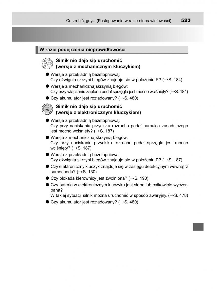 Toyota Yaris III 3 owners manual instrukcja obslugi / page 523