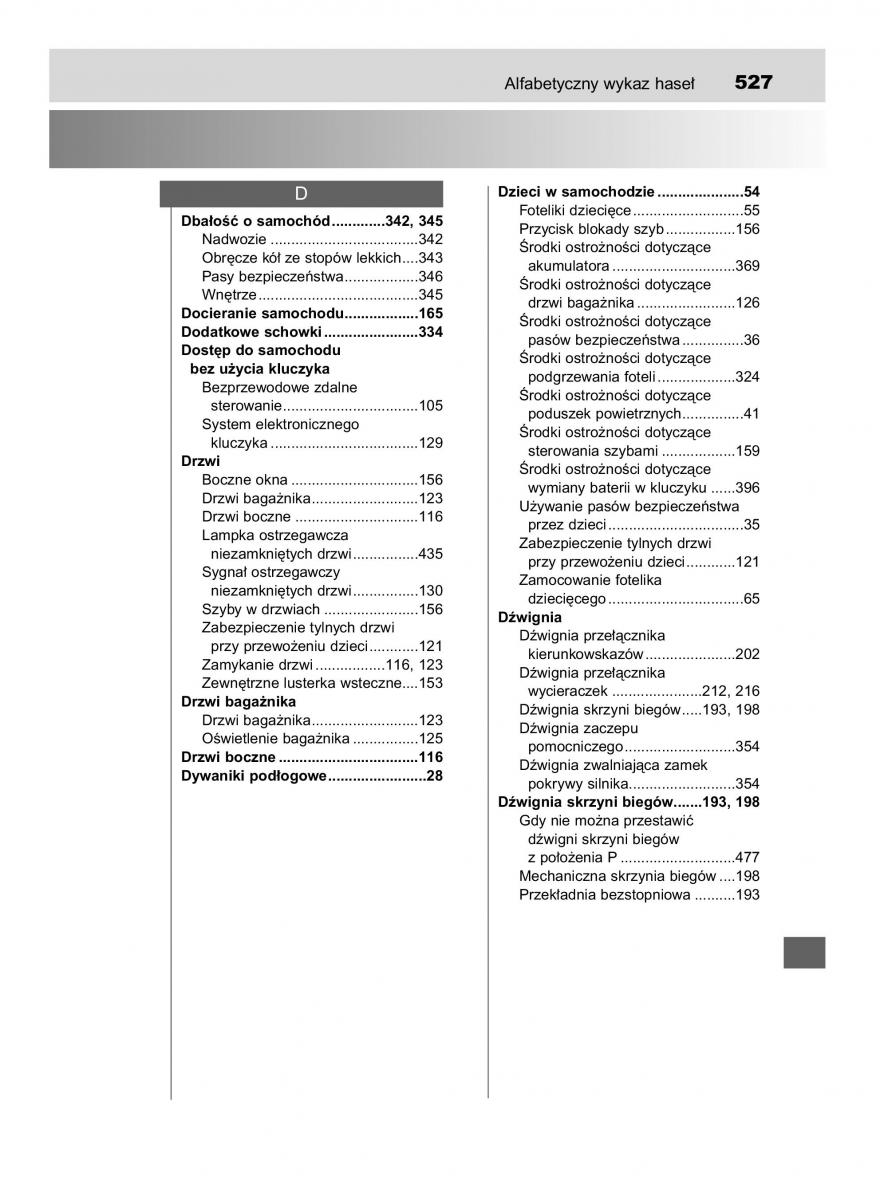 Toyota Yaris III 3 owners manual instrukcja obslugi / page 527