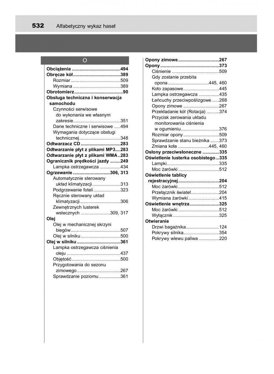 Toyota Yaris III 3 owners manual instrukcja obslugi / page 532