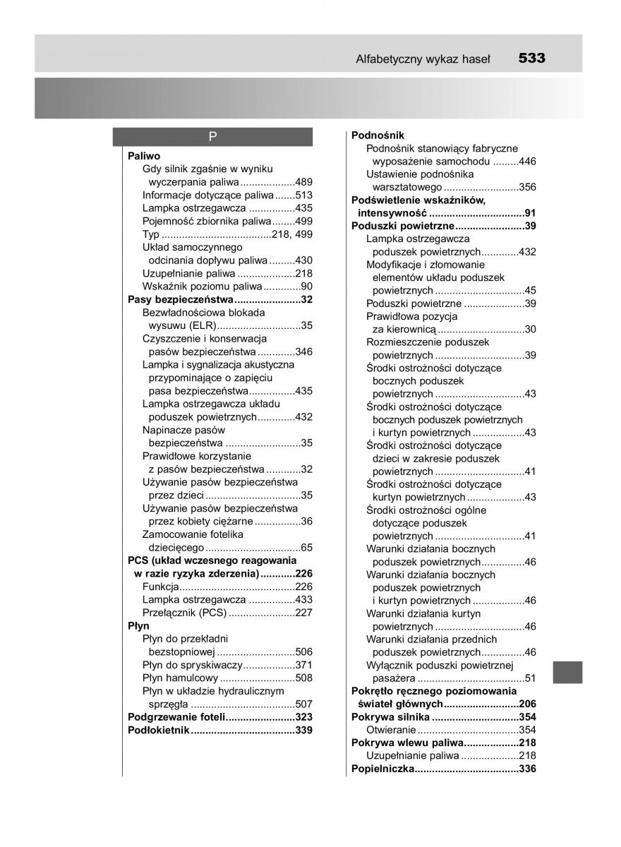 Toyota Yaris III 3 owners manual instrukcja obslugi / page 533