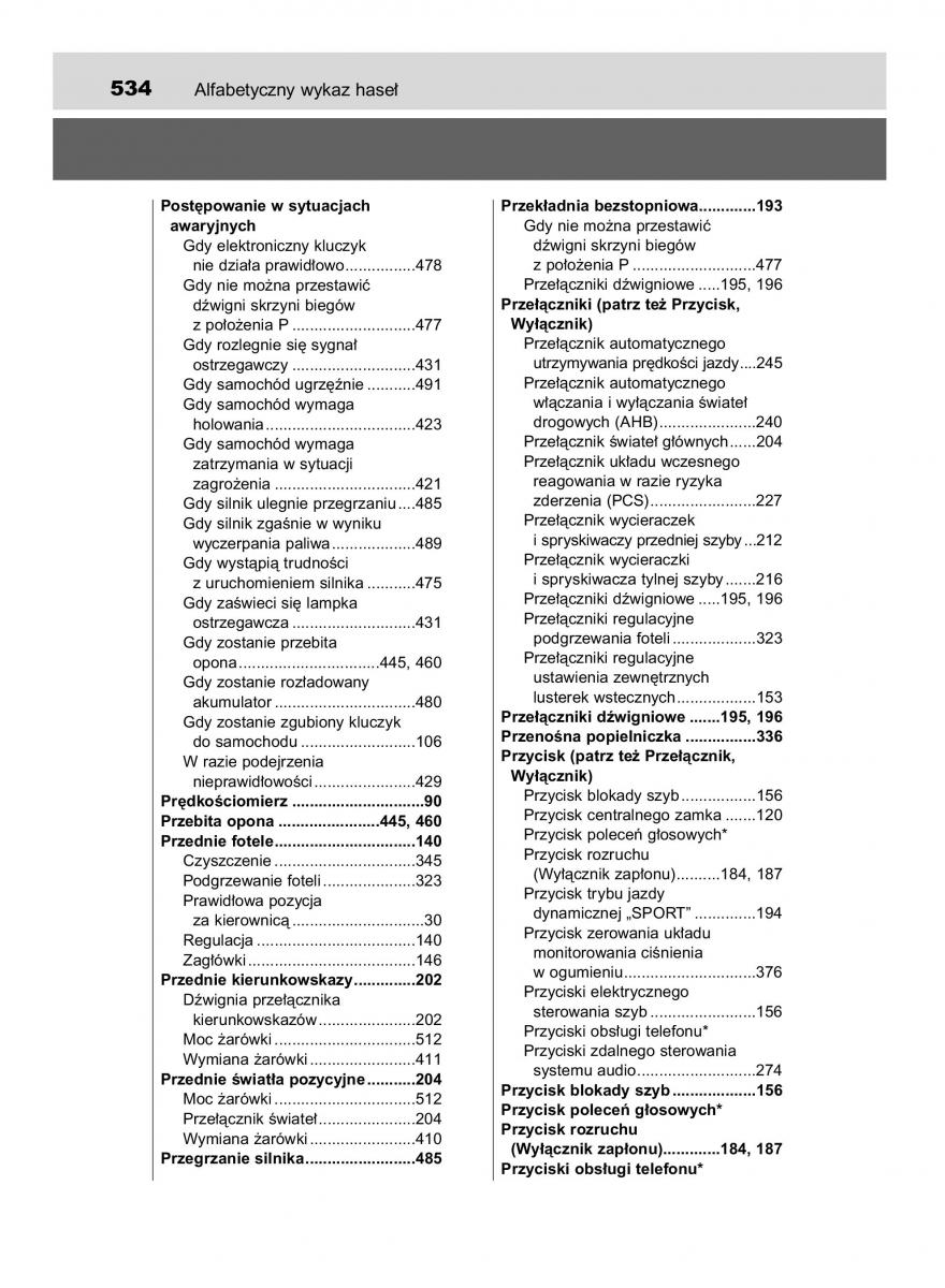 Toyota Yaris III 3 owners manual instrukcja obslugi / page 534