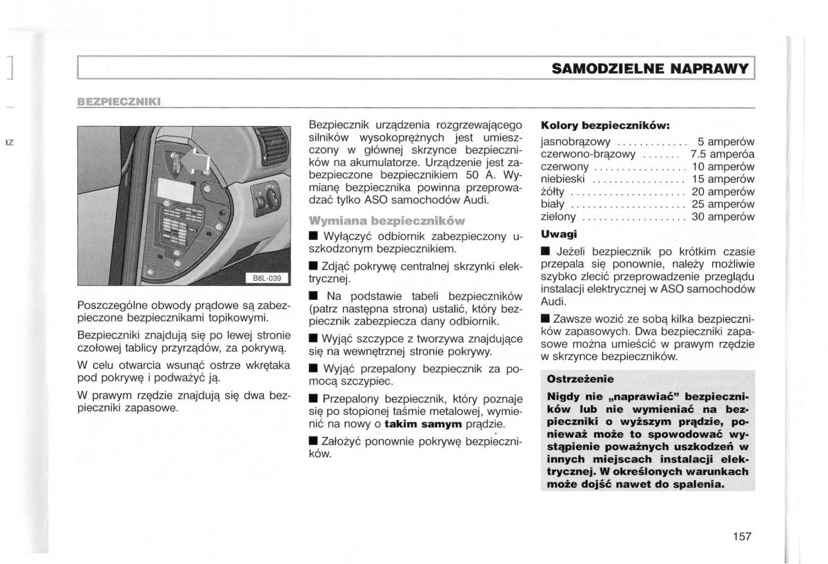 Audi A3 I 1 instrukcja obslugi / page 56