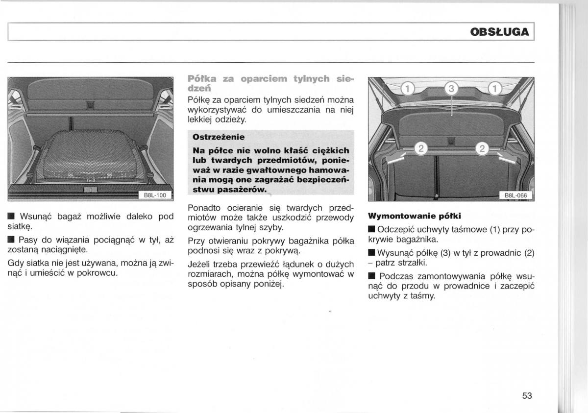 Audi A3 I 1 instrukcja obslugi / page 100