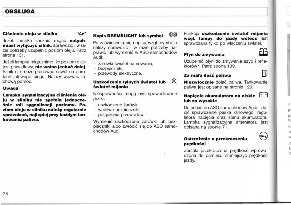 Audi A3 I 1 instrukcja obslugi / page 125