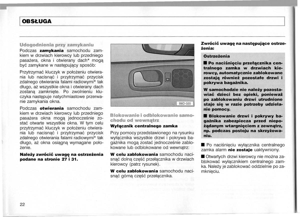 manual  Audi A3 I 1 instrukcja / page 23