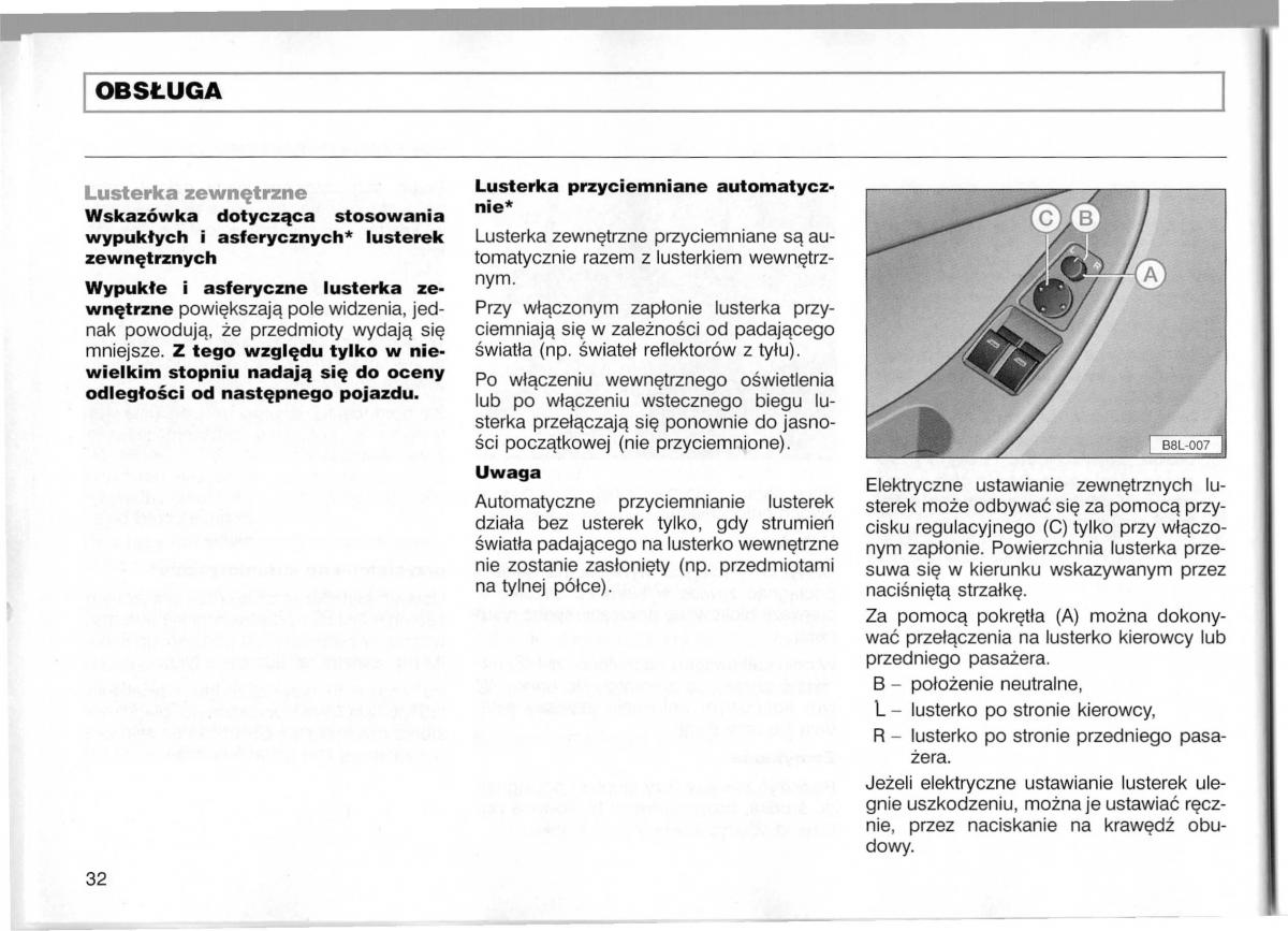 Audi A3 I 1 instrukcja obslugi / page 33