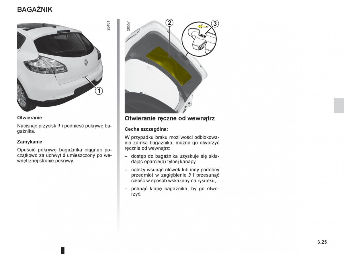 Renault Megane III 3 manual / page 145