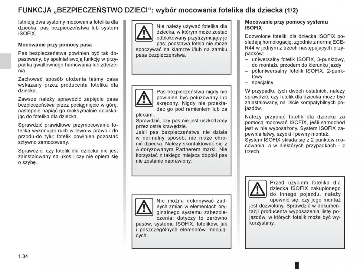 instrukcja obslugi  Renault Megane III 3 manual / page 40