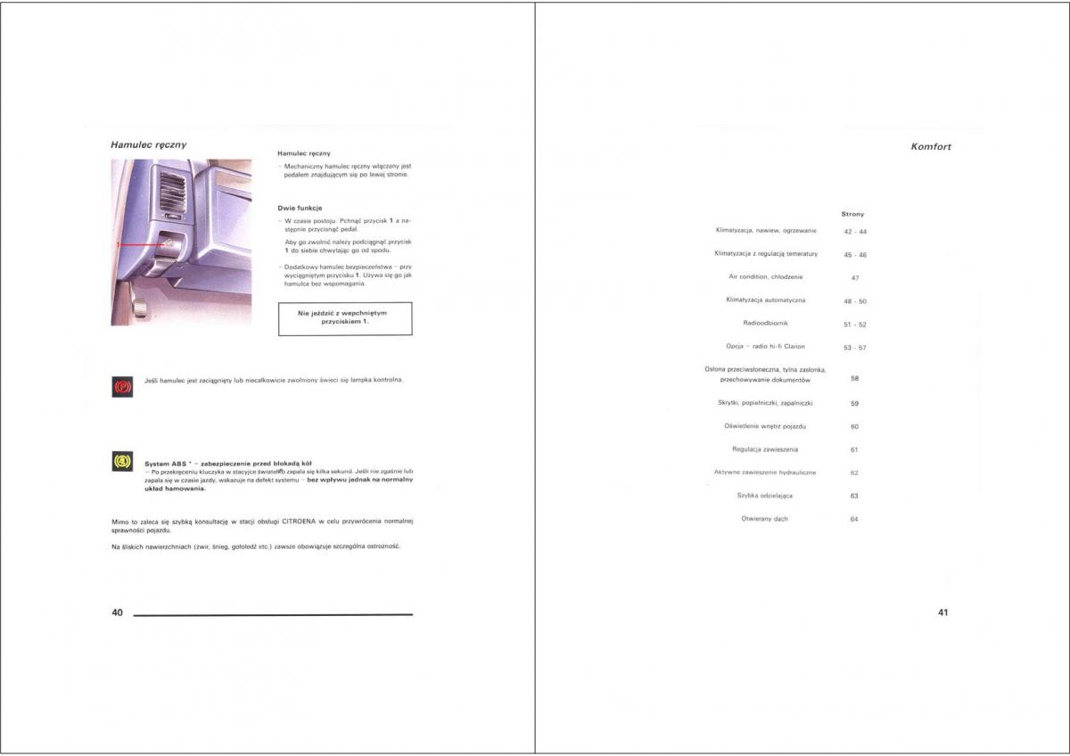 Citroen XM instrukcja obslugi / page 20