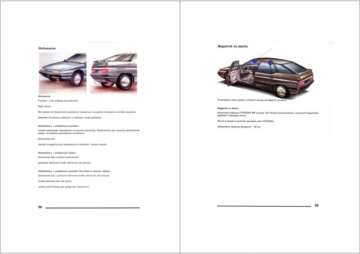 Citroen XM instrukcja obslugi / page 49