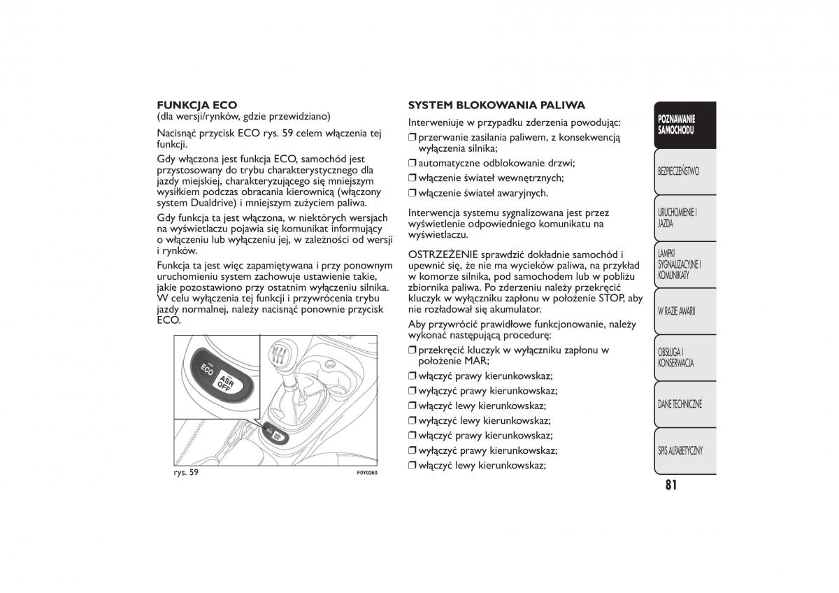 Fiat 500L instrukcja obslugi / page 85