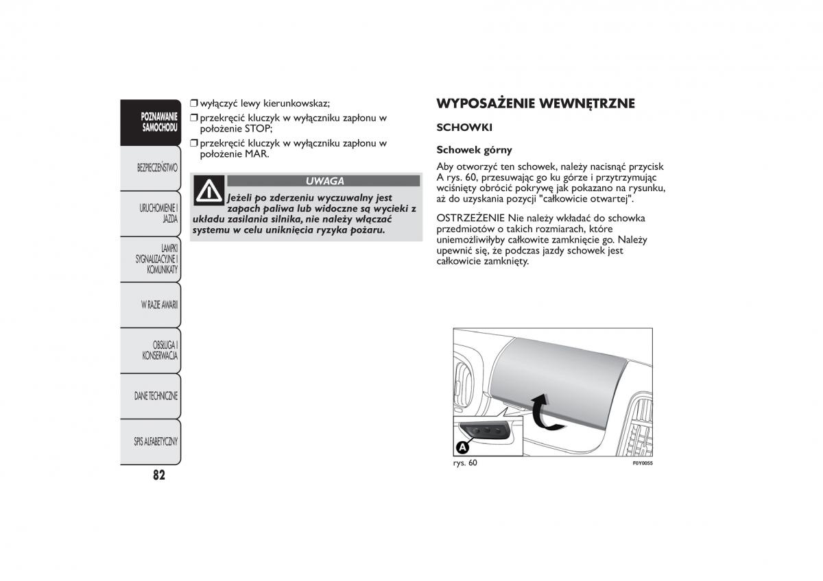 Fiat 500L instrukcja obslugi / page 86