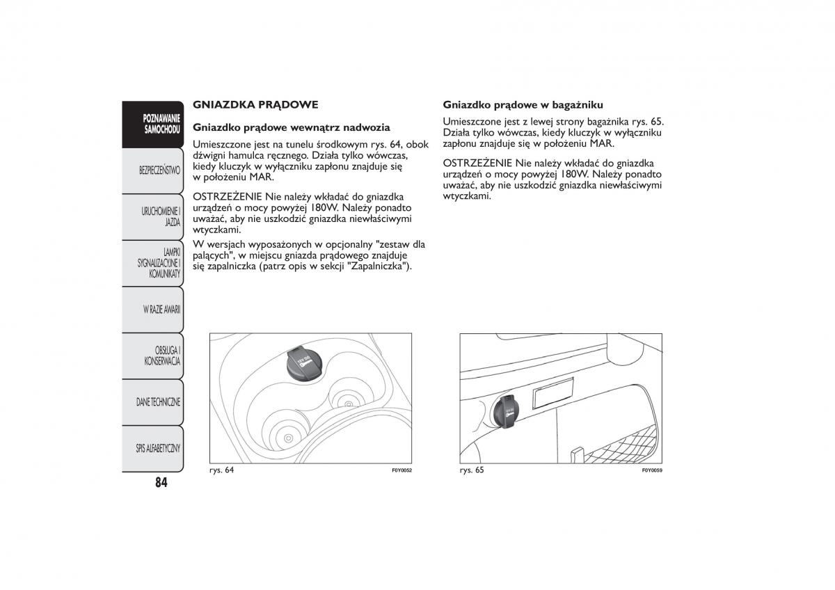 Fiat 500L instrukcja obslugi / page 88