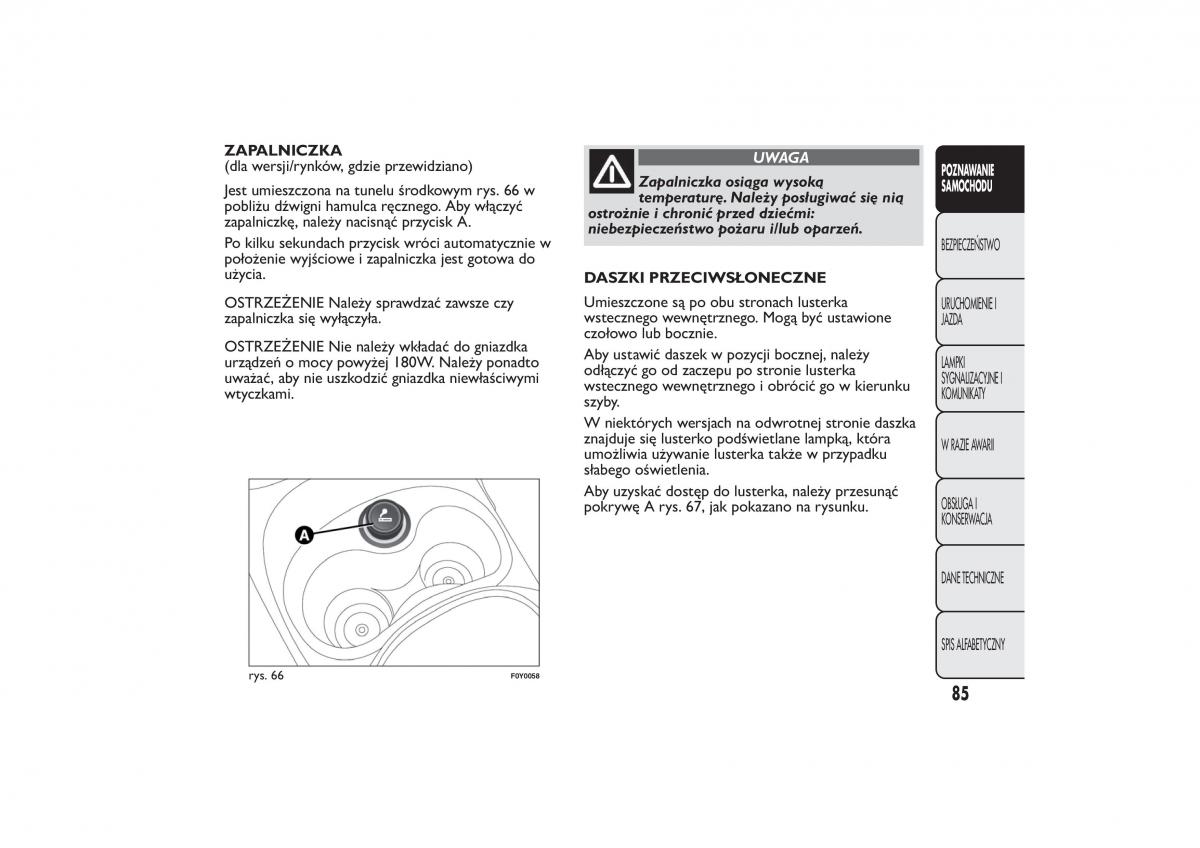 Fiat 500L instrukcja obslugi / page 89