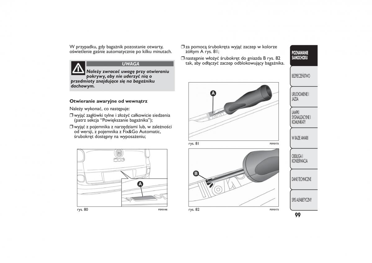 Fiat 500L instrukcja obslugi / page 103