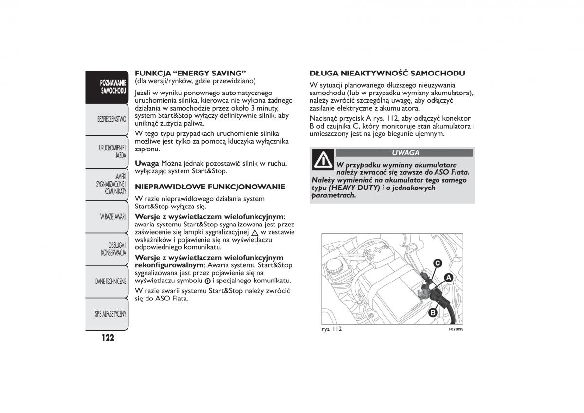 Fiat 500L instrukcja obslugi / page 126