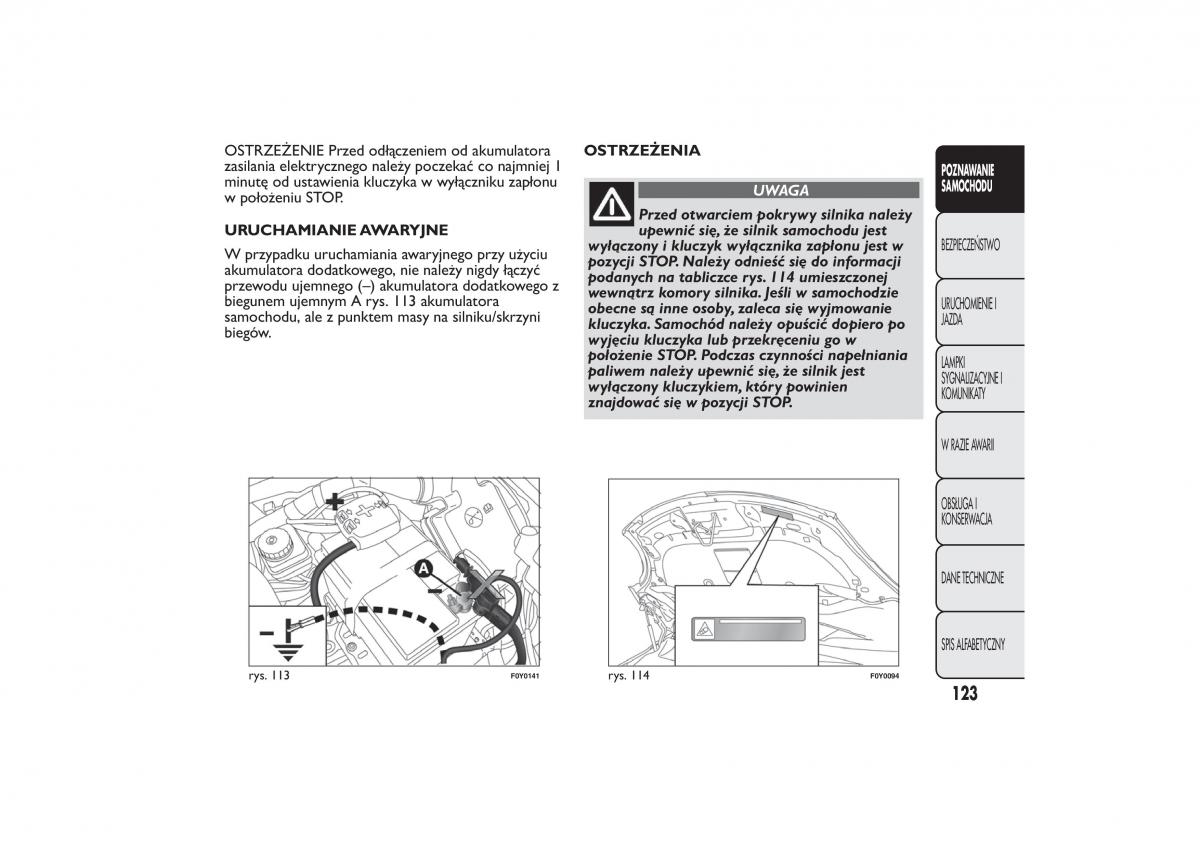 Fiat 500L instrukcja obslugi / page 127