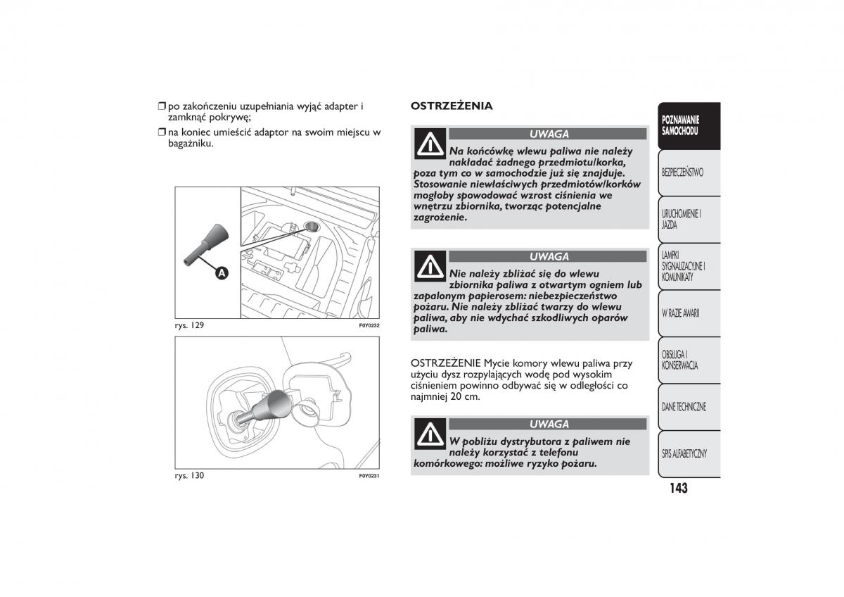 Fiat 500L instrukcja obslugi / page 147