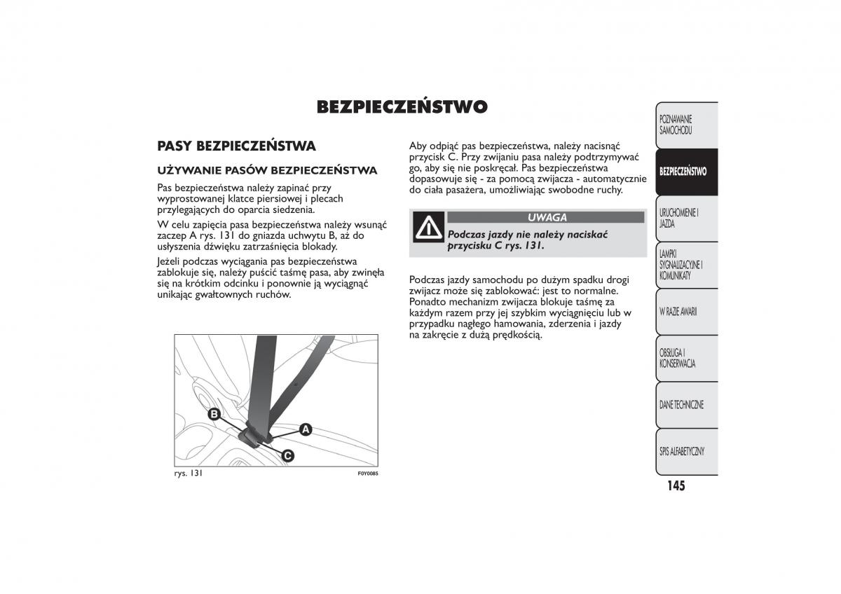 Fiat 500L instrukcja obslugi / page 149