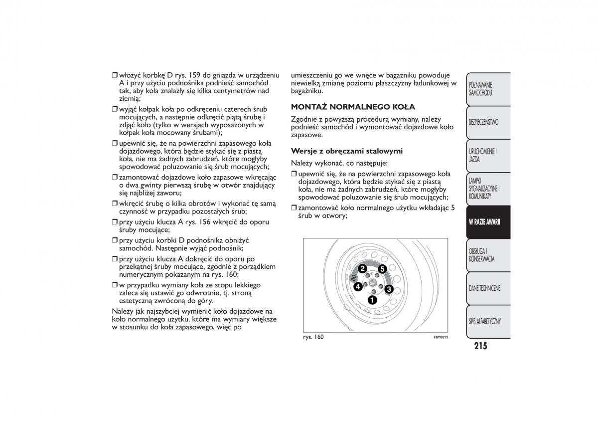 Fiat 500L instrukcja obslugi / page 219