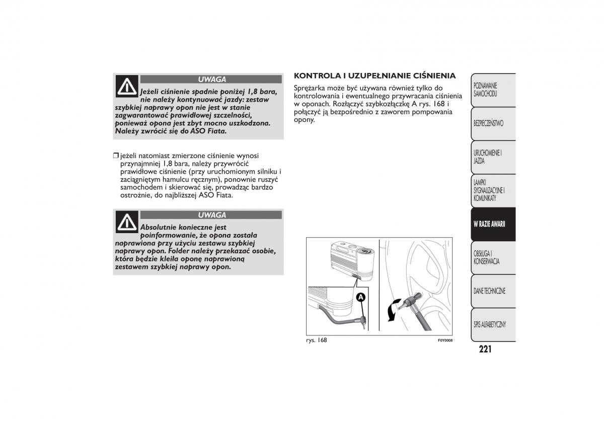 Fiat 500L instrukcja obslugi / page 225