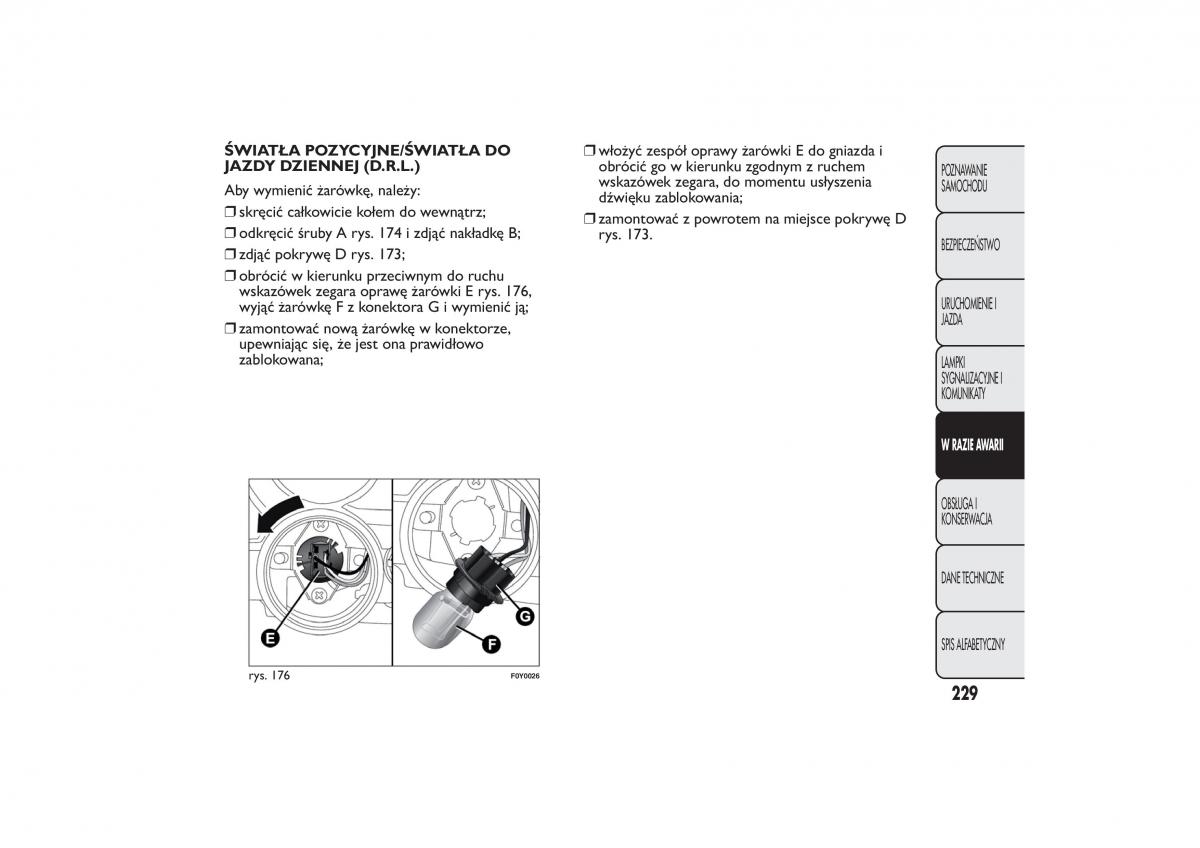 Fiat 500L instrukcja obslugi / page 233