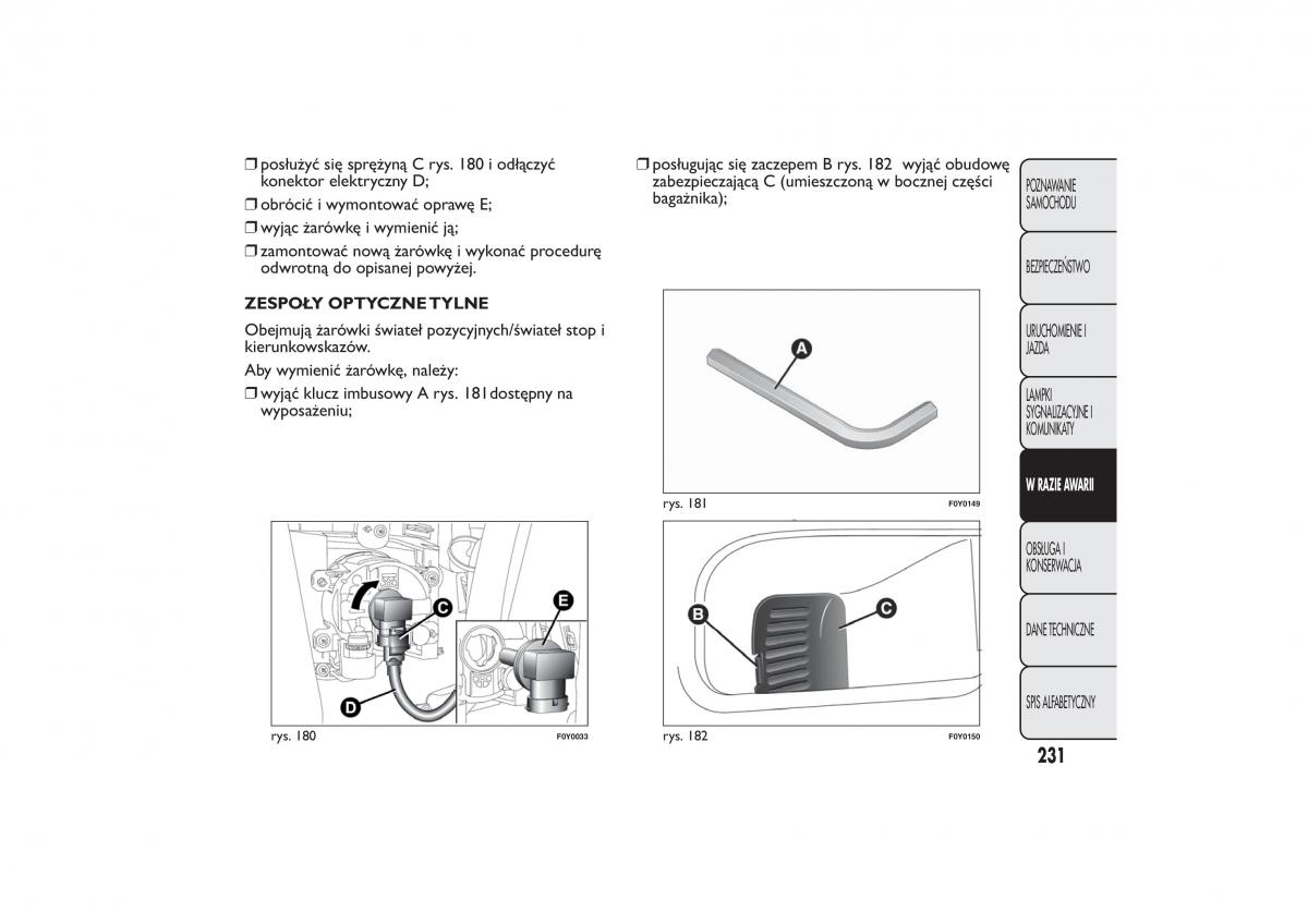 Fiat 500L instrukcja obslugi / page 235