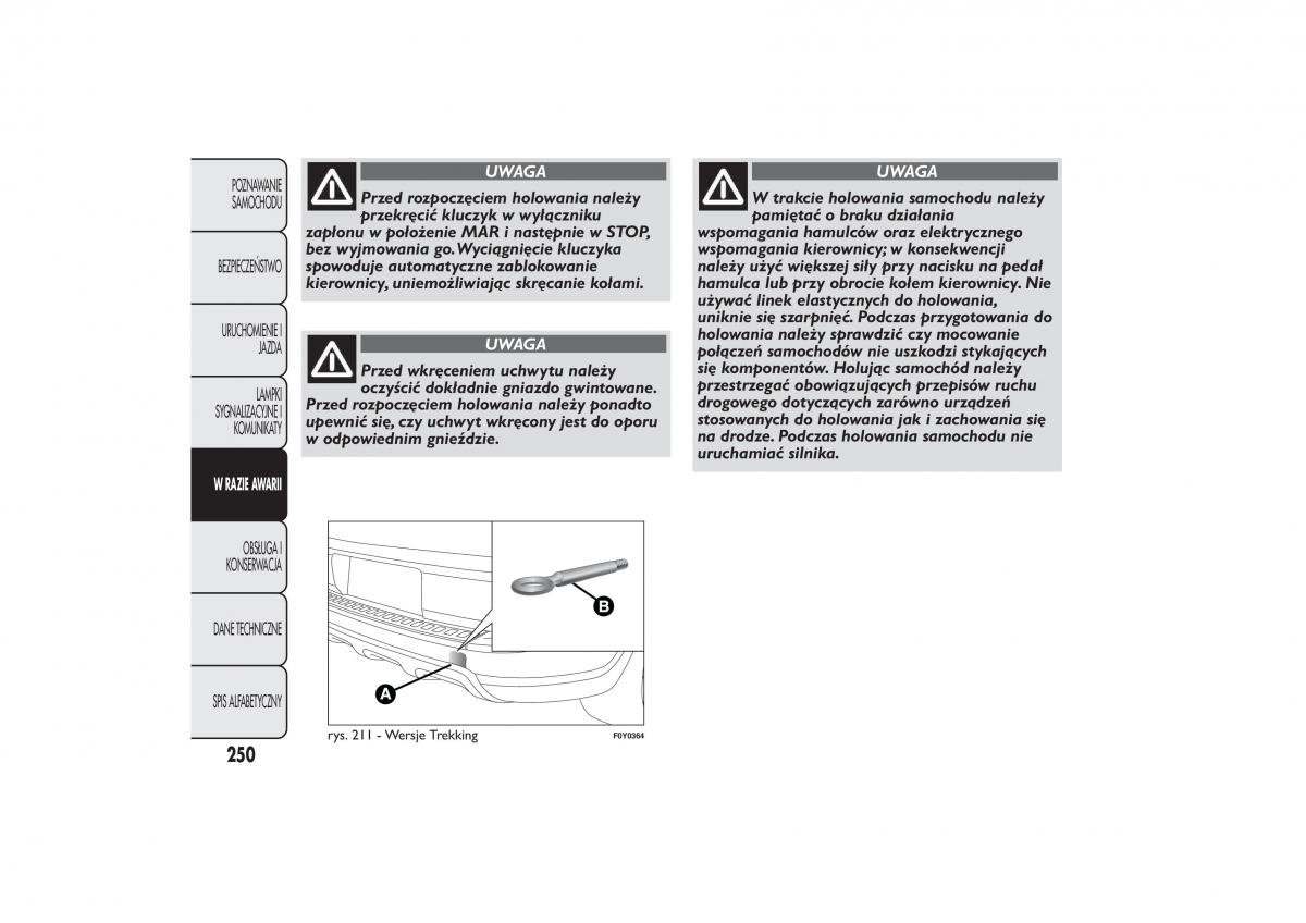 Fiat 500L instrukcja obslugi / page 254