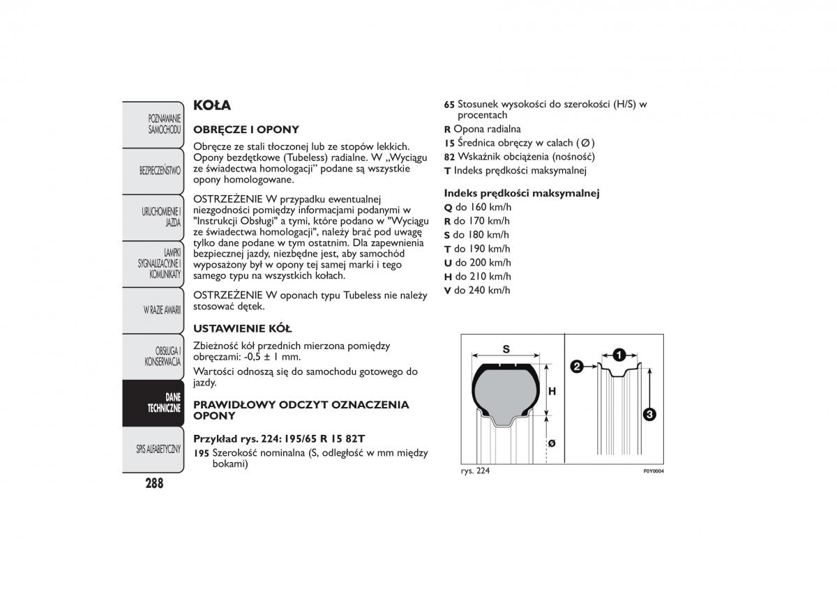 Fiat 500L instrukcja obslugi / page 292