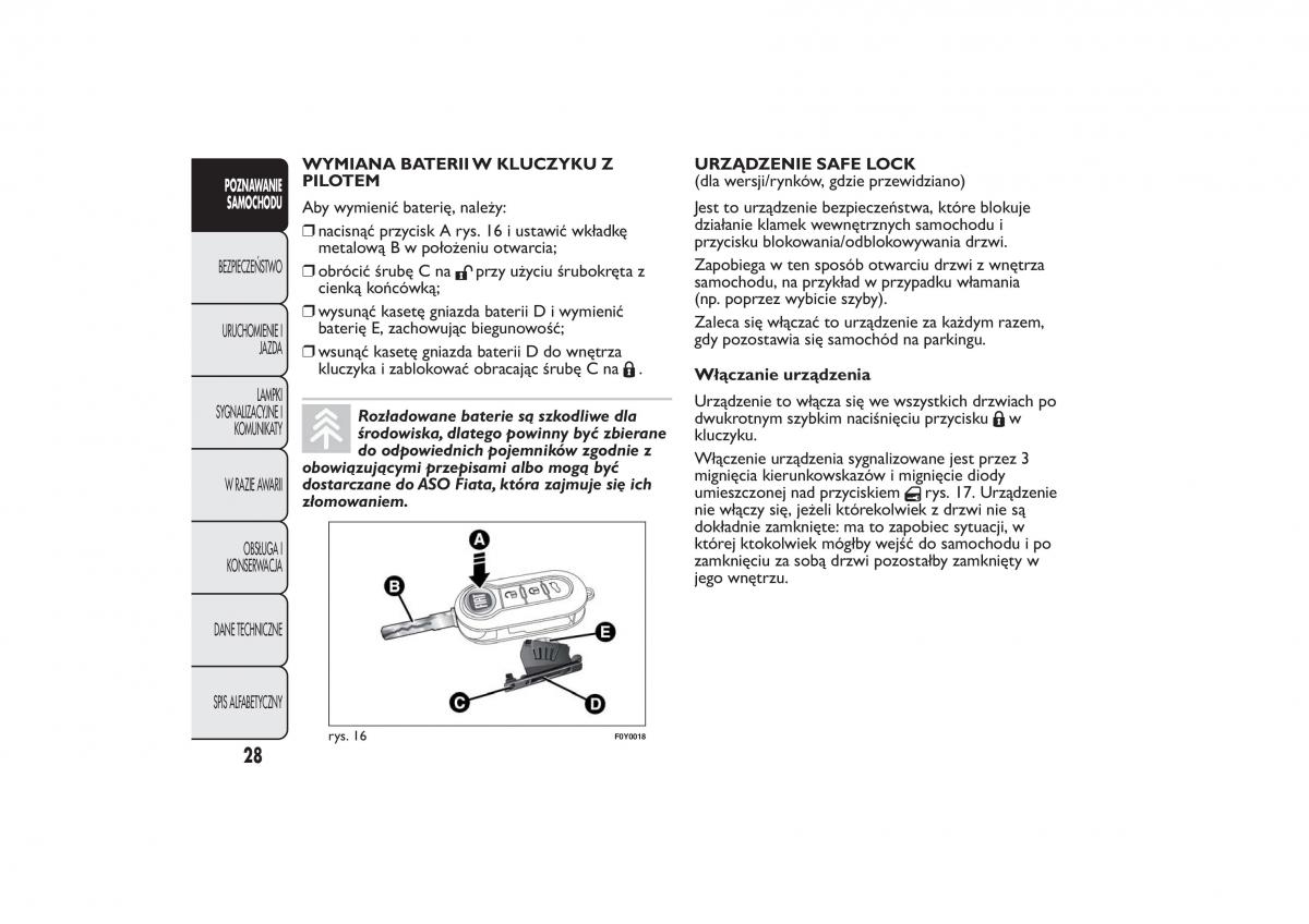 Fiat 500L instrukcja obslugi / page 32