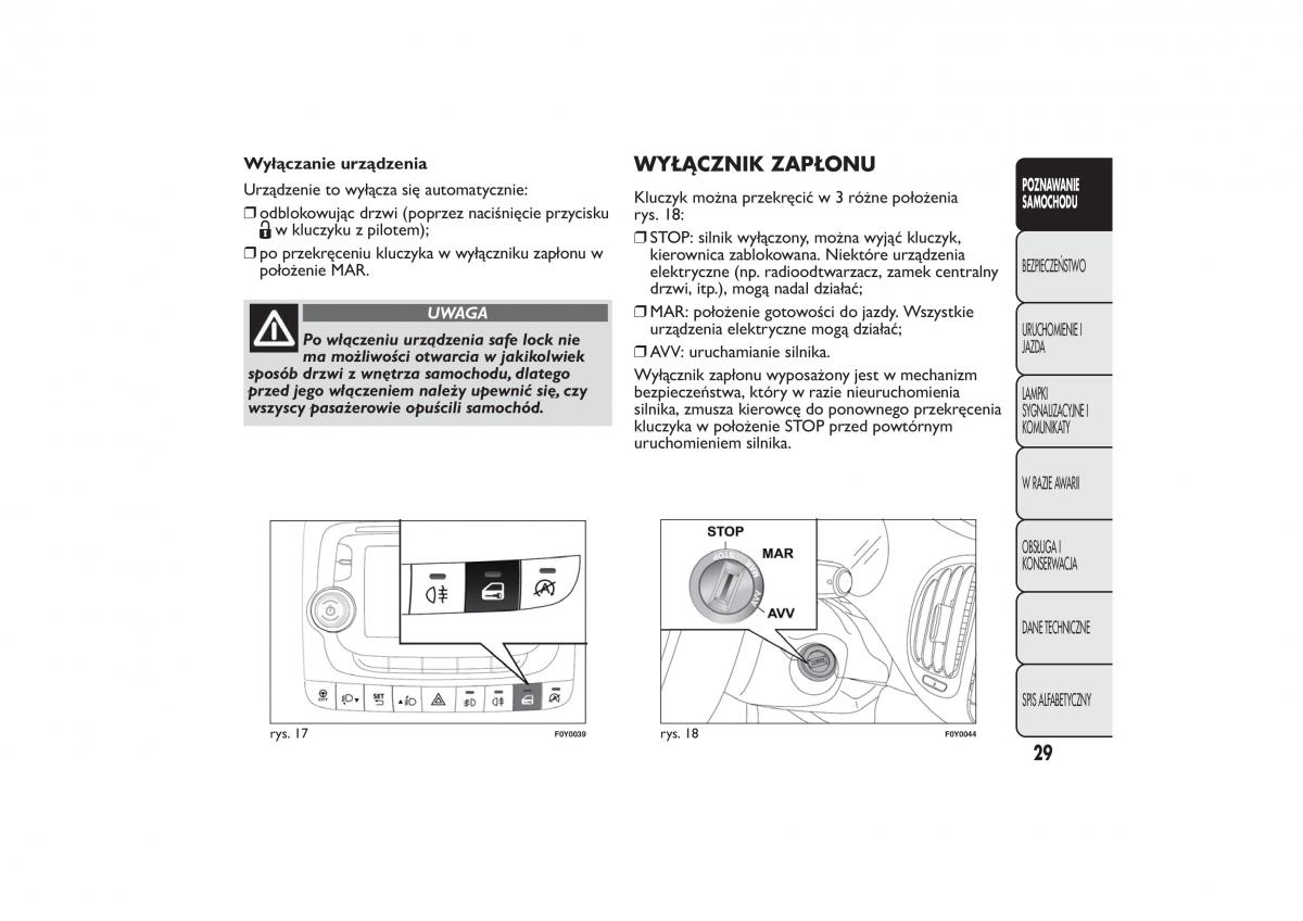 Fiat 500L instrukcja obslugi / page 33