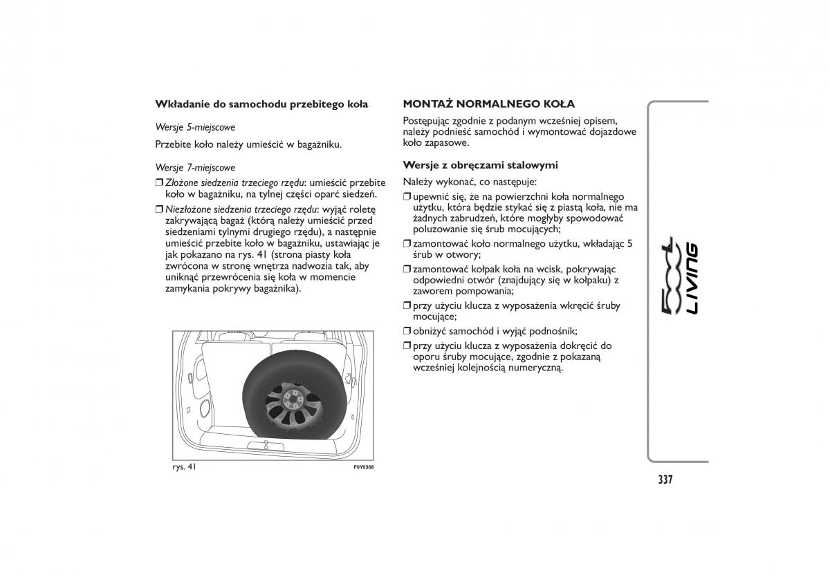 Fiat 500L instrukcja obslugi / page 341