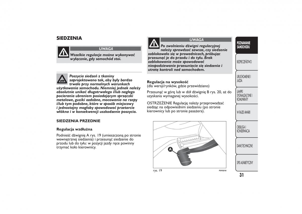 Fiat 500L instrukcja obslugi / page 35