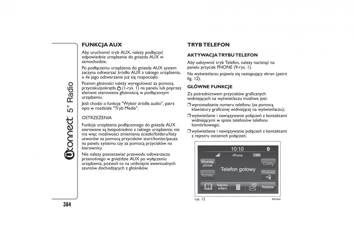 Fiat 500L instrukcja obslugi / page 388