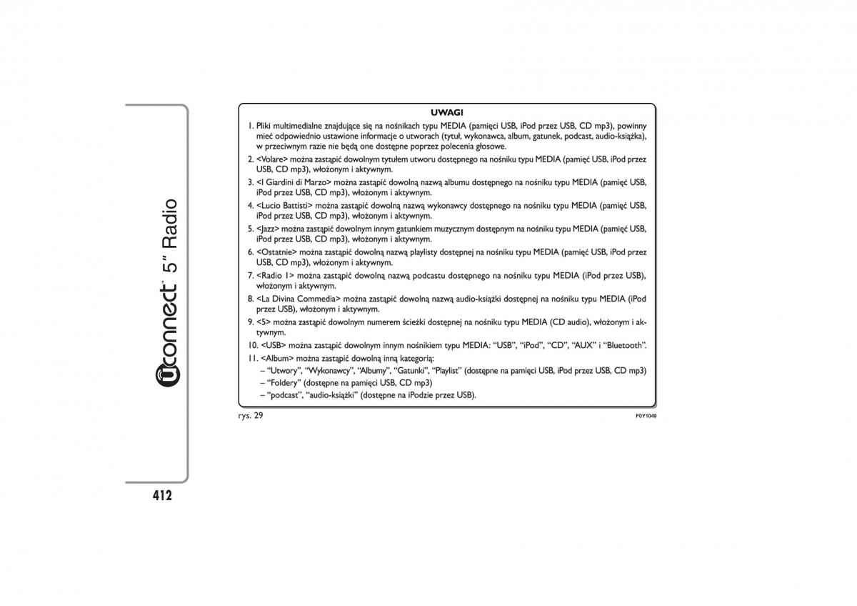 Fiat 500L instrukcja obslugi / page 416