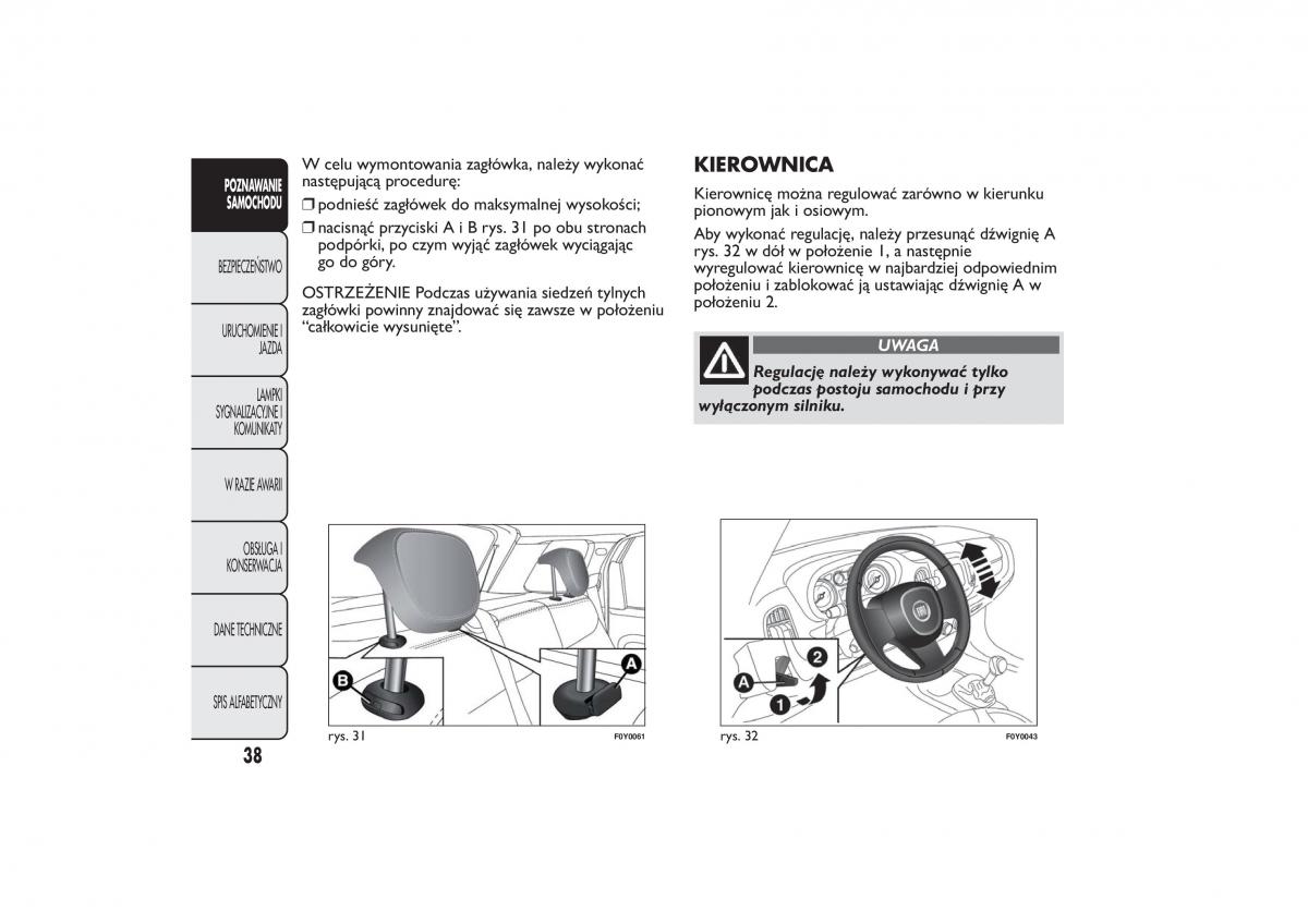 Fiat 500L instrukcja obslugi / page 42